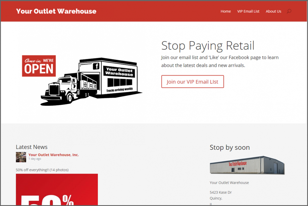 Your Outlet Warehouse Site
